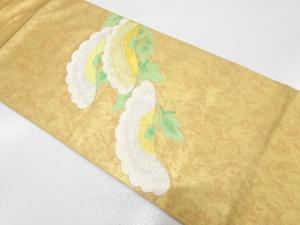 アンティーク　引箔　菊模様織り出し袋帯（材料）